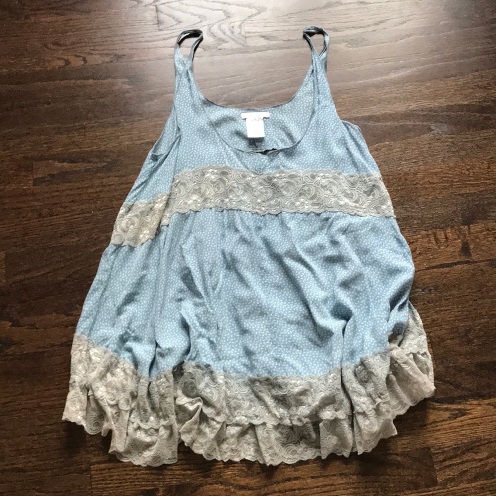 small blue and white polkadot dress ruby & jenna